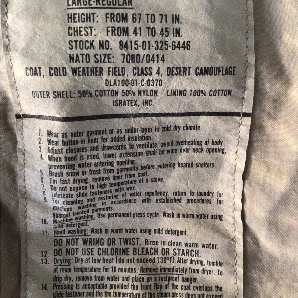 Military Issue Desert Field Jacket